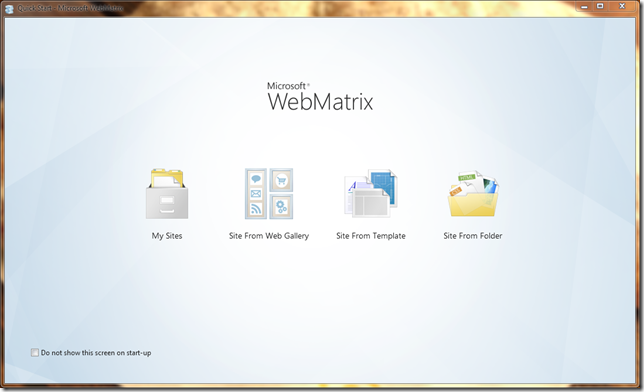 WebMatrix-home