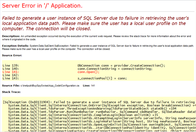 Microsoft data sqlclient sqlexception